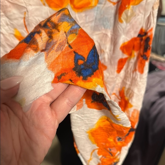 Simply Vera Vera Wang Orange and Pink Sleeveless Tank Top - Picture 4 of 5